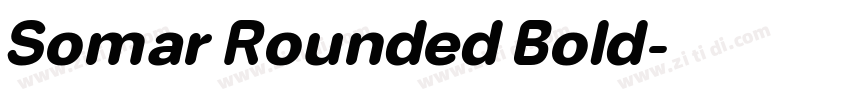 Somar Rounded Bold字体转换